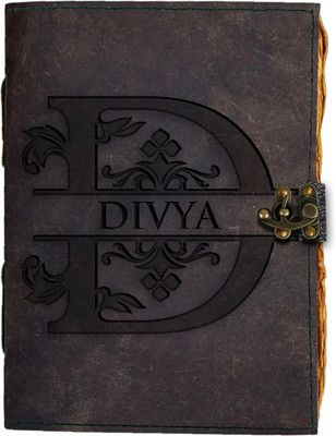 DI-KRAFT Handmade Classic Design Leather-DIVYA Printed Diary A5 Diary Unruled 200 Pages(Brown 43)