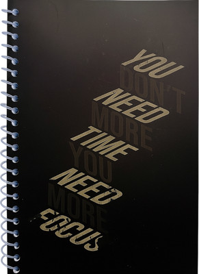 GARGANDASSOCI SPECTRUM A5 Diary PLAIN AND UNRULLED 150 Pages(Black)