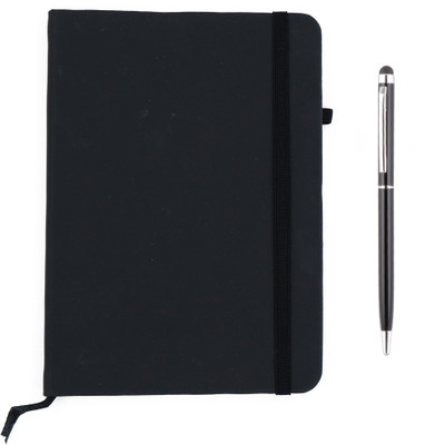 FASTIDIOUS A5 Sized Hardbound Diary with Stylus Pen A5 Diary Ruled 176 Pages(Black)