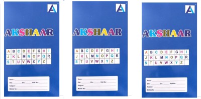 AKSHAAR NA A4 Notebook Single Line 200 Pages(White, Pack of 3)