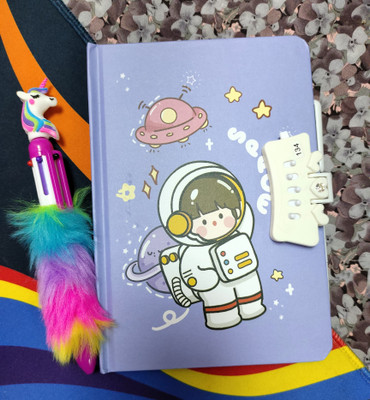 Paper Bear Astronaut Regular Diary Designer 80 Pages(Purple)