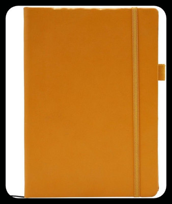 Family store Leatherette Diary A5 Notebook Ruled 200 Pages(Yellow)