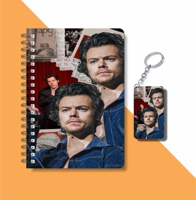 craft maniacs HARRY STYLES 203 DIARY & KEYCHAIN COLLECTION A5 Notebook RULED 160 Pages(Multicolor)