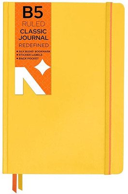 NEORAH Ruled Journal - 110 GSM - Office Hardcover B5 Notebook Single Rule 160 Pages(Yellow)