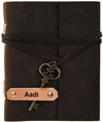 Rjkart Printed Leather Diary A5 Diary Unruled 200 Pages(Brown)