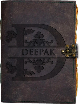 DI-KRAFT Handmade Classic Design Leather-DEEPAK Printed Diary A5 Diary Unruled 200 Pages(Brown 39)