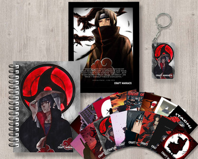 craft maniacs ITACHI UCHIHA GIFTING COMBO A5 Organizer RULED 120 Pages(Black)