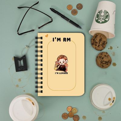 DI-KRAFT BTS Printed Diary for Home and office use A5 Diary Unruled 160 Pages(Biege 5)