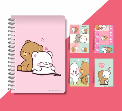 craft maniacs MILK & MOCHA 2023 COLLECTION A5 Notebook RULED 160 Pages(Multicolor)
