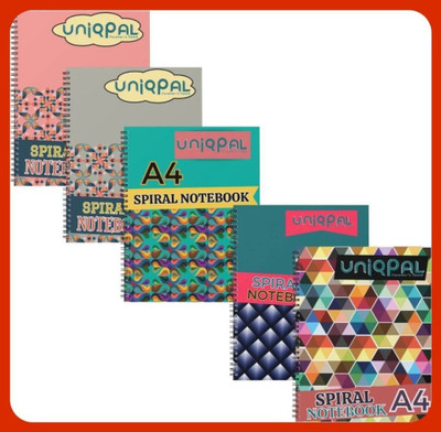 Puvi SPIRAL Notebook A4 Notebook RULED /LINE 200 Pages(Multicolor, Pack of 5)