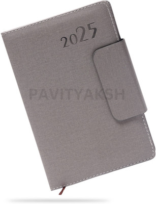 PAVITYAKSH MAGNETIC LOCK DIARY A5 Diary RULED 365 Pages(Grey)