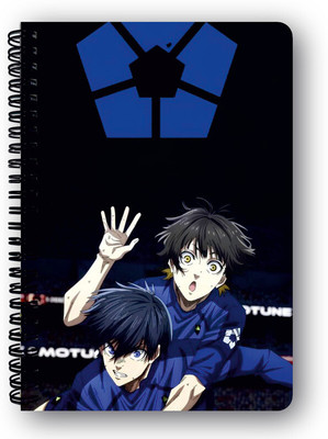 Goku Ki Dukan Blue Lock Anime Notebook |Free Stickers A5 Diary Unruled 150 Pages(Mulitcolour)