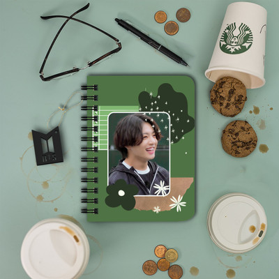 DI-KRAFT BTS Printed Diary for Home and office use A5 Diary Unruled 160 Pages(Dark Green)