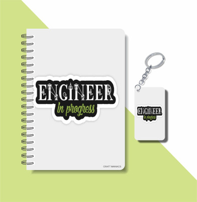 craft maniacs ENGINEER COLLECTION A5 Notebook RULED 160 Pages(White)