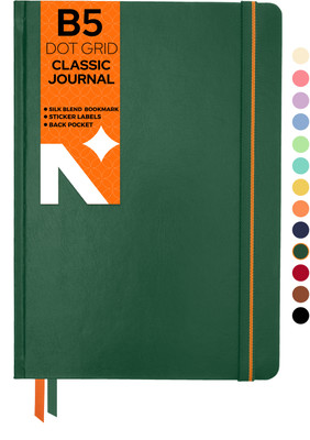 NEORAH - Dot Grid Journal Notebook - 110 GSM - Office Hardcover Notebook - B5 Notebook DOTTED 160 Pages(Dark Green)