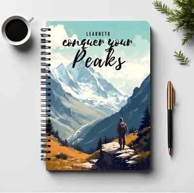 LEARNETO Conquer your peaks A5 Note Book Ruled 152 Pages(Multicolor)