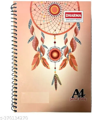 Global Overseas Global A4 Notebook Single ruled 300 Pages(Multicolor)
