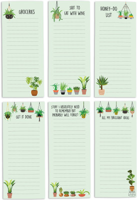 Inkdotpot Notepad Regular Note Pad Unruled 6 Pages(Light Mint Green, Pack of 6)
