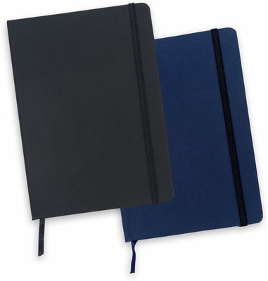 CuckooDiaries Corporate Notebook journels Ribbon Bookmark Calender Planner of Month A5 Notebook Single Rule 192 Pages(Blue_Black1, Pack of 2)