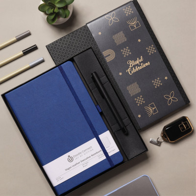 Doodle Undated Executive Gift Set | Vegan Leather Notebook + Stylish Pen with Stylus A5 Notebook Beautifully packed in an Elegant Gift Box 192 Pages(Notable Gift Set 1)