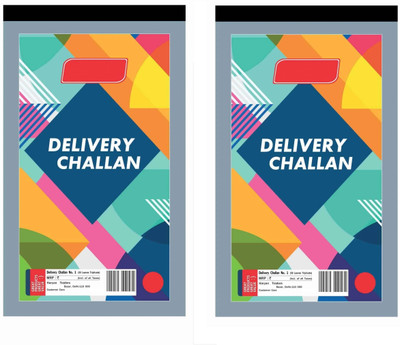 Brightstar Delivery Challan 50 Sets(50 Printed + 50 Printed + 50 Plain) (Pack of 1) Book-size Delivery Challan Triplate 50 Pages(White, Pack of 2)