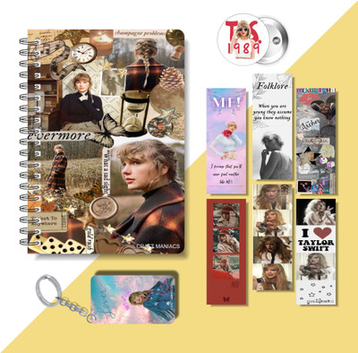 craft maniacs 2023 TAYLOR DIARY + THREE FREEBIE COLLECTION A5 Notebook RULED 160 Pages(Multicolor, Pack of 4)