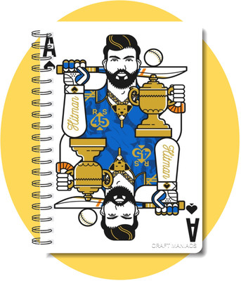 craft maniacs CRICKET 2024 NOTEBOOK COLLECTION A5 Diary RULED 160 Pages(White)