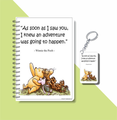 craft maniacs WINNIE THE POOH COLLECTION A5 Diary RULED 160 Pages(Multicolor)