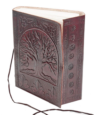 KRISHNA HANDICRAFTS Tree Leather Handmade Diary with Unlined Pages For Office Use and Gift Purpose A5 Diary Plain 100 Pages(Brown)