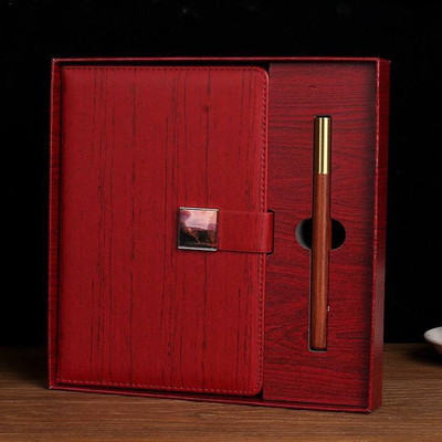 zishnav Meeting Minute Agenda Diary With Pen Gift Set Gift Box A4 Diary Classic 200 Pages(wood)