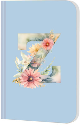 Raptech Premium Soft Bound Notebook Diary for Girls, Women Floral Design (Initial Z) A5 Diary Unruled 144 Pages(Multicolor)