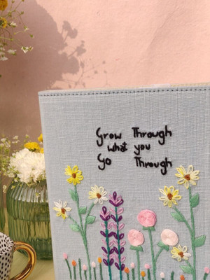 varnan Grow through what you go through A5 Journal unruled 70 Pages(Blue)