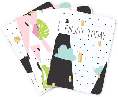 Sketchfab notebook Unique Stationery items, Easy to Carry, Plain Cute (Enjoy Today) A5 Diary Unruled 144 Pages(Black, White, Pack of 4)