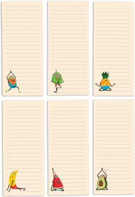 Inkdotpot Notepad Regular Note Pad Unruled 6 Pages(Light Beige, Pack of 6)