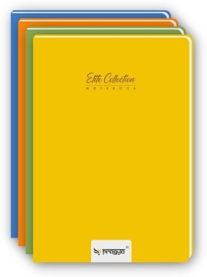 Pragya Elite Collection | Hard Case Notebook A4 Notebook Single Ruled 200 Pages(Multicolor, Pack of 4)