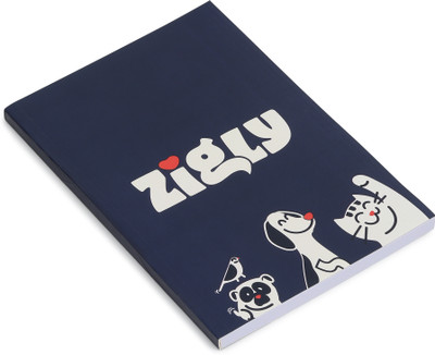 ZIGLY NA A5 Diary Ruled 80 Pages(Blue)