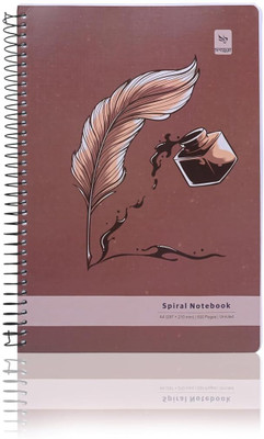 Pragya Spiral Notebook | (21x29.7 CM) | 600 GSM Paper A4 Notebook Unruled | Plain 500 Pages(Multicolor, Pack of 4)