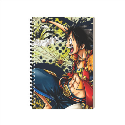 ESCAPER One Piece Anime Cartoon Binding Notebook, stationery diary Personal Use & Gifts A5 Diary Ruled 160 Pages(One Piece Anime)