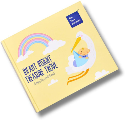 THEFIRSTPARENTS Baby Record Book & Milestone Journal Capture Cherished Memories Book-size Journal Ruled 28 Pages(Yellow)