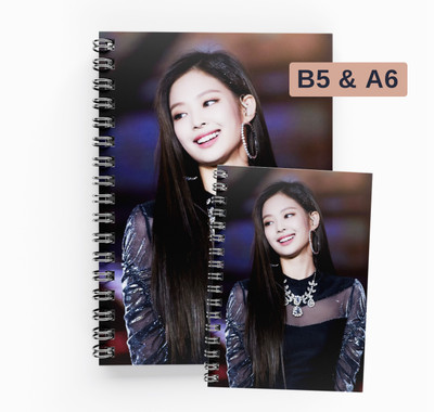 RJPRINTS BLACKPINK B5 Notebook Unruled 200 Pages(Pink)
