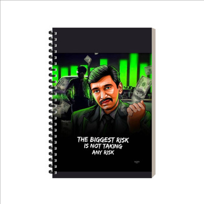 ESCAPER Stock market trading diary A5 Diary Ruled 160 Pages(The Biggest Risk Is Not)