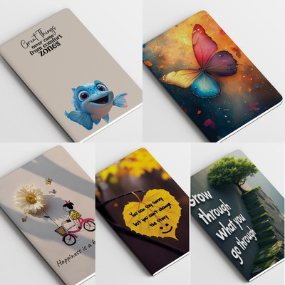 RJPRINTS Designed Stapled Notebooks A5 Notebook Plain 360 Pages(Multicolor, Pack of 5)