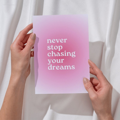 aesthetic never stop Quote A5 Notebook Unruled 100 Pages(Multicolor)