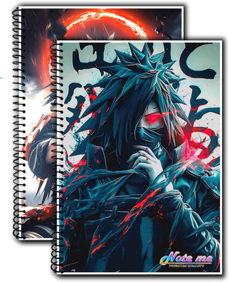 NOTEme Hand Made Spiral Binding A4 Notebook unruled 200 Pages(Madra, Pack of 2)