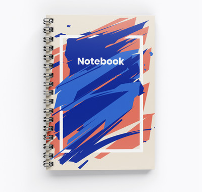 RJPRINTS Abstract Art Design A4 Notebook Unruled 160 Pages(Multicolor)