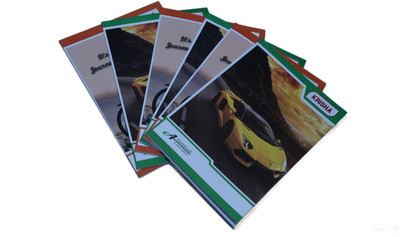 krisha 140 A4 Notebook Single Line 140 Pages(Multicolor, Pack of 6)