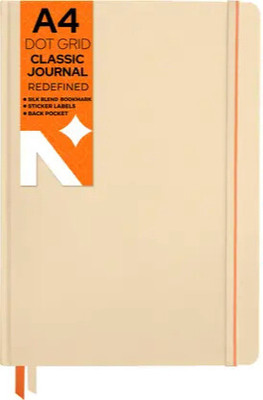 NEORAH - Dot Grid Journal Notebook - 110 GSM - Office Hardcover Notebook - A4 Notebook DOTTED 160 Pages(Beige)