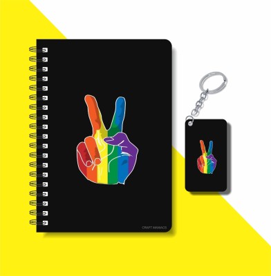 craft maniacs PRIDE A5 Notebook RULED 160 Pages(Multicolor)