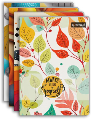 Pragya Elite Collection |(21x29.7 CM) Journal Notebook for Student and Office A4 Notebook Single Ruled 392 Pages(Multicolor, Pack of 4)
