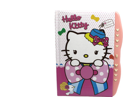 neoinsta shopping hello kitty lock book Book-size Diary Unruled 50 Pages(Pink)